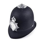 Black Hard Plastic Police Helmet (Pack of 1) - Stylish Design, Perfect Accessory for Uniforms, World Book Day, Cosplay, Themed Events, & More