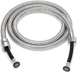Shower Hose 1.5 Meters 5 ft/60 inch Braided Inner Tube High Pressure Chromed Stainless Steel Replacement for Handheld Shower Heads and Bidet Sprayer Hose