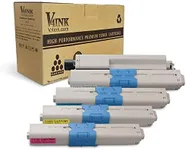 V4INK Compatible Toner Cartridge Replacement for Oki Type C17 C330 (KCMY,4-Pack),for use in OKI C310dn C330dn C510dn C530dn MC362w MC562w Series Printers