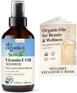 Sky Organics Vitamin E Oil 36,000 Iu (Large 4Oz), Certified Organic Vitamin E Oil, Moisturizing Treatment Oil With Jojoba & Rosehip For Scars & Stretch Marks, Cruelty-Free Face & Skin Serum