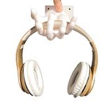 Hand Shaped Headphone Holder - Wall Mounted Headset Stand (White)