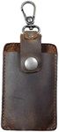 Hide & Drink, Leather Hand Sanitizer Holder/Keychain/Pouch Clip/Purse, Backpack or Handbag Accessory, Handmade :: Bourbon Brown