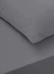 Sapphire collection 200 Thread Count 100% Egyptian Cotton Fitted Sheet (Single, Grey)