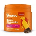 Zesty Paws Itch & Immunity Chews for Dogs | Soothes Skin, Paws & Ears from Licking & Scratching, Helps Immune Function, Skin & Gut Health | Contains Salmon Oil & Probiotics | Daily Use | 90 Chews
