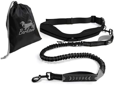 Barkswell Hands Free Dog Lead - Dog Running Lead with Comfortable Adjustable Waist Belt - Integrated Pocket for Storage - Enjoy Running, Jogging and Walking Again - Ideal Leash for Medium/Large Breeds
