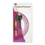 Compass/Protractor Set, 12" Compass, 6" Plastic Protractor [Set of 4]