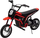 Hetoy 24V Electric Dirt Bike for Kids, 350W Kids Electric Motorcycle, Up to 14.29 MPH, 2-Speed Modes, Max Weight 135 lbs