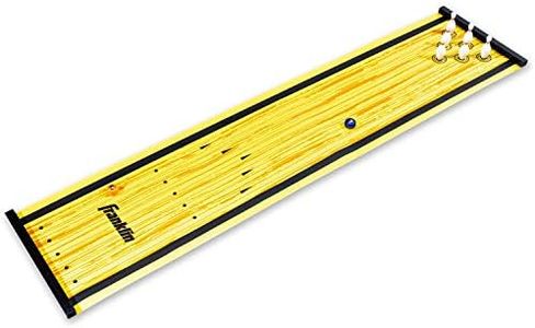 Franklin Sports Table Top Shuffleboard Bowling Game - Indoor Bowling Game for Kids - Mini Shuffleboard Mat with Bowling Pins - Easy to Setup and Play
