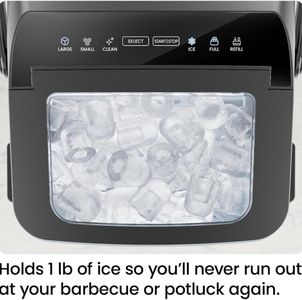 ICEMAN Countertop Ice Maker – Dual-Size Ice Cubes, Compact Machine