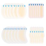 24Pcs Invisible Blister Plasters Bandages Hydrocolloid Gel Dressing Blister Cushion Pads Gel Blister Guard Blister Prevention Patches Waterproof Blister Protector Hydro Seal Band Aid for Heel Foot Toe