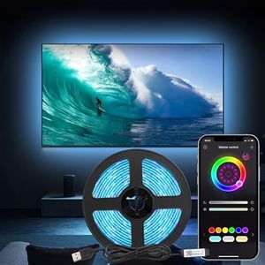 Diyife Striscia LED TV Retroilluminazione, [6 m di Lunghezza- per HDTV da 40-60 Pollici] Retroilluminazione 6m TV, LED per TV, LED TV con App Control, può Interruttore Orario per TV, PC Monitor