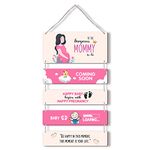 Regalocasila Cute Baby Print Wooden Mom Pregnancy Wall Hanging With Beautiful Quote