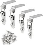 ITROLLE 4PCS Stainless Steel 90-Degree Tool Box Hood Locks Latches, Tool Box Hasps, Cabinet Trunk Trailer Tool Box Door Hood Locks Latches, Closet Case Box Chest Barn Crate Hasps Latches