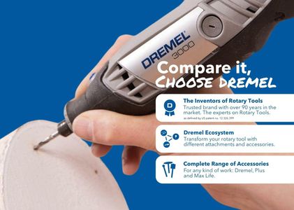 Dremel 3000 Rotary Tool Kit – Variable Speed Multi-Use Tool Set