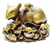 Money vastu Fengshui Collection Mongoose Mouse Idol for Wealth and Prosperity