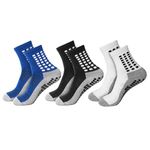 Grip Soccer Socks for Men Adult Youth Football Basketball Sports Sock 3 Pairs Anti Slip Non Skid Slipper Hospital Socks with grips for Adults Men Women Pilates Socks, Yoga Socks with Grips