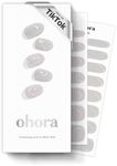 ohora Semi Cured Gel Nail Strips (N Silky Way) - Nude, Metallic, Works with Any UV/LED Nail Lamps, Salon-Quality, Easy to Apply & Remove - Valentine's Day Gel Nail Wraps, stickers, romantic gift ideas