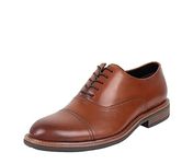 Kenneth Cole REACTION Men's Klay Flex Lace Up Oxford, Cognac, 9.5