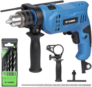 G LAXIA Taladro Percutor, 600W Mejorado Taladro Percutor, 3000 RPM Taladro Eléctrico, Martillo Taladro 2 Funciones en 1, Portabroca de 13mm, Empuñadura Giratoria 360°,llave de mandril
