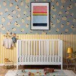 New! LaLa 3-in-1 Convertible Crib- Converts to Toddler Bed & Daybed- Adjustable Mattress Height – 3 Positions-Lead-Free & Phthalate-Free- Made in Italy-Narrow-Slat Design of Solid Beechwood (White)