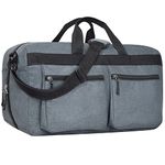 FATMUG Overnight Travel Duffel Luggage Bag, Packing And Storage - Men And Women - (38 L, Dark Grey, Polyester, 28 Cm, Duffle Bags)