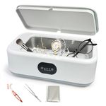 MTWML Ultrasonic Cleaner,49Khz 22Oz Ultrasonic Jewelry Cleaner Machine with 3 Modes Timer for Glasses Ring Earring Dentures Necklaces Watch Strap Makeup Brush Tank Sonic (640ML)