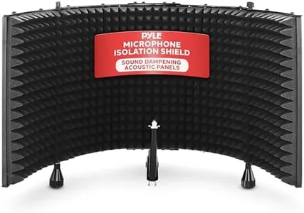 Pyle Studio Microphone Foam - Shield Soundproofing Acoustic Panel Filter | Sound Diffusion Mic Booth Shield | Insulation Diffuser for Noise Reduction in Audio Music Recording