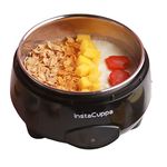 InstaCuppa Automatic Probiotic-Rich Yogurt Maker with Auto Temperature Regulation, Easy To Operate Electric Curd Maker Machine for Home, Premium 304 Stainless Steel Inner Container, 1 Liter, Black