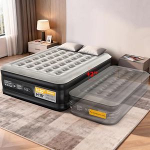 OhGeni 20" Raised Queen Air Mattress (1 Pack) with Built in Pump, Airbed