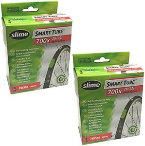 2 x Slime Bike Inner Tubes 700 x 28-32c Presta Valves - Slime Filled to Instantly Seal and Repair Punctures