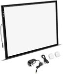 ZavjyetLight Box Tracing Pad with Aluminium Frame 3 pin Mains Power Supply and Paper Clips (A2)