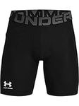 Under Armour Men's Armour HeatGear Compression Shorts, Black (001)/Pitch Gray, Large