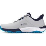 Under Armour Men's Drive Pro Spikeless Golf Shoe, (101) Mod Gray/Capri/Midnight Navy, 8