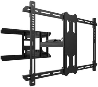 Kanto PDX650 Full Motion Articulating TV Wall Mount for 37-75-inch TVs | Integrated Cable Management | Swivel and Tilt| Black