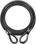 MARQUE Security Steel Cable Lock - 3/8 inch (10 mm) Thick (4', 7', 15', 20' or 30') Vinyl Coated Braided Steel Cable with Double Sealed Looped Ends for U-Lock, Padlock, Disc Lock (30 FT)