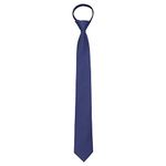 AUSKY Pre-tied Adjustable Zipper Skinny necktie,2.35inch Clip on Slim Ties for men or boys (1 Pack & 4 Packs for option), Blue 1 Pack