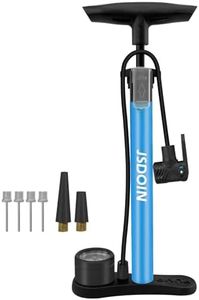 Jsdoin Pompe a Velo Portable avec manomètre - Gonflez Facilement Vos Pompe à vélo, Ballons et Plus Encore avec la Pompe à Pied (Bleu)