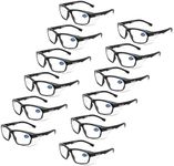 ProtectX Safety Reading Glasses 1.5 Diopter, Safety Glasses with Readers 1.5, Reader Safety Glasses 1.5, ANSI Z87.1 Rated with UV Protection 12 Pack