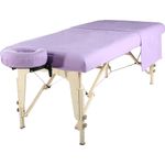 Master Massage Cotton Flannel Sheets Set (3 Piece Set) Massage Table Cover Set, Beauty Salon SPA Bed Replacement Cover, Includes Table Cover, Face Cushion Cover, Table Sheet (Purple)