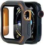 ME Compatible with Apple Watch Series 6 Case, 40mm Hard Case PC and TPU Bumper Cover with Tempered Glass Screen Protector Fits Series 6 5 4 SE, Men Women Apple Watch Accessories