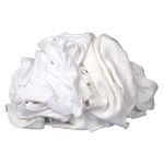 Buffalo Industries (10526) White Recycled T-Shirt Cloth Rags - 8 lb. box