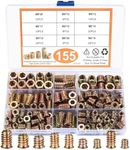 Threaded Inserts for Wood, 155 Pcs 