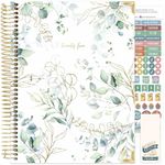 bloom daily planners HARDCOVER 2025 (8.5" x 11") Calendar Year Day Planner (January 2025 - December 2025) - Passion/Goal Organizer - Monthly & Weekly Inspirational Agenda Book - Eucalyptus, White