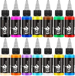 BAODELI Tattoo Ink Set,1oz 30ml/Bottle Tattoo Pigments Set 14 Colors Tattoo Ink Color Set Bright&Long Lasting
