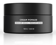 Dasher Cream Pomade For Men's Hair, Medium Hold & Medium Shine Puck, Pliable Hold & Water-Based, Texturizes Hair, With Avocado Oil & Biotin (100g)