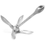 Crown Sporting Goods 13 lb Galvanized Folding Grapnel Boat Anchor