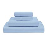 MyGiza Sheets,100% Certified Giza Egyptian Cotton Sheets-Twin XL Extra Long Size Giza Cotton Sheets Set to Fit Upto 15 Inches Deep Mattress (4 Pcs) Sky Blue