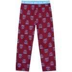 West Ham United F.C. Mens Pyjama Bottoms, Cotton Lounge Pants - West Ham Gifts (2XL, Burgundy)