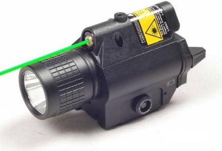 Ade Advanced Optics Tactical Class IIIA Green Laser Sight with 200 lm LED Flashlight & Built in RIS Rail Mounts