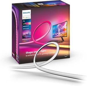 Philips Hue 32-34" PC Monitor Smart LED Light Strip - White and Color Ambiance - Requires Hue Bridge - 1 Pack - Control with Hue App - Works with Alexa, Google Assistant and Apple HomeKit